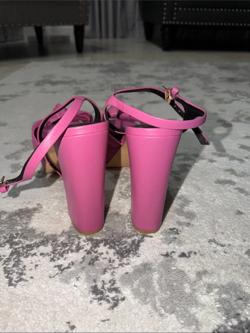 Vince Camuto Bright Pink Stephaney Knotted Platform Sandals